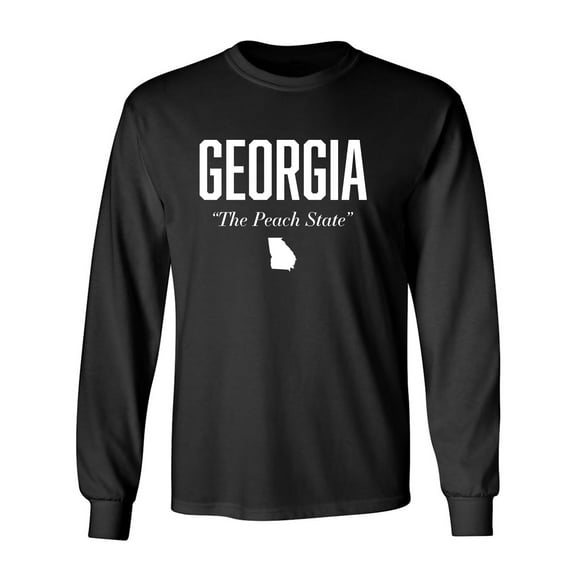 Georgia The Peach State Adult Long Sleeve T-shirt