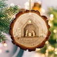 thumbnail image 1 of Ornamento de madera con cordón rojo, Ajustable, Navideño, Amantes de Jesús, Ornamento para hogar, Decoración de Navidad, Accesorio para árbol, Material natural, para sala de estar, 1 of 4