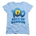 thumbnail image 3 of SpongeBob 100 Days of School Women's T Shirt, Light Blue, X-Large, 3 of 5