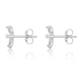 thumbnail image 2 of AVORA 925 Sterling Silver Simulated Diamond CZ Butterfly Stud Earrings, 2 of 6