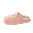 thumbnail image 6 of Bovxnpu Women's Warm Fuzzy Slippers Winter House Shoes, Women's Winter Outerwear Closed-Toe Half-Slippers Fleece-Lined Warm Flat Slippers Comfy Soft Lightweight Indoor House Shoes, 6 of 6