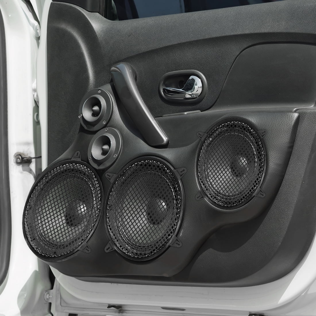 Unique Bargains 2pcs Black Car for Audio Speaker Cover Metal Mesh Grill 12"