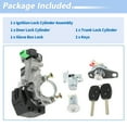 thumbnail image 7 of Unique Bargains No.06350SAAG30/35100SDAA71 Ignition Lock Cylinder and Door Trunk Lock for Honda Civic 2006-2011 Ignition Switch Cylinder with 2 Key, 7 of 7