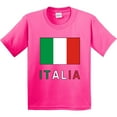 thumbnail image 3 of Inktastic Italy Flag & Italia Black Border Youth T-Shirt, 3 of 5