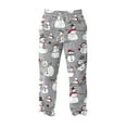 thumbnail image 4 of Fabrcox Christmas Men Big and Tall Pajama Pants Winter Warm Elastic Waist Fall Winter Pajama Pants with Pockets Mid Rise Casual Elastic Waist Christmas Pajama Pants Light Gray 2XL, 4 of 5