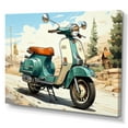 thumbnail image 2 of Designart "Retro Electric Green Scooter wall art II" Transportation Wall Decor, 2 of 5
