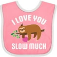 thumbnail image 3 of Inktastic Valentine's Day I Love You Slow Much with Cute Sloth Boys or Girls Baby Bib, 3 of 4