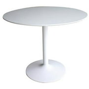 Coaster Company Lowry Mid-Century Modern Round Dining Table, White