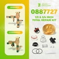 thumbnail image 2 of 0887727 Total Repair Kit for Watts 800M4QT LF800M4QT 1/2" & 3/4" Pressure Vacuum Breakers, Replace for Watts RK 800M4-T 1/2" and 3/4" Total Repair Kit, 2 of 7