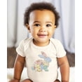 thumbnail image 5 of Ink Printed Image NOT a Quilt Patch - Easter Floral Bunny Faux Patchwork Baby Bodysuit Natural Bodysuit 18 Months, 5 of 7