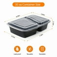 thumbnail image 4 of Package Bento Box Meal Prep Containers with Lid 2 Compartment, 35 Oz, 20-Pack, 4 of 7