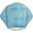thumbnail image 2 of Chair Cushion with Backrest Seat Shell Armchair Velvet Soft Elastic Waterproof for Rattan Straw Chair Garden 40x52 cm blue, 2 of 4