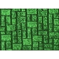 thumbnail image 1 of Ahgly Company Machine Washable Indoor Rectangle Transitional Deep Emerald Green Area Rugs, 2' x 3', 1 of 1