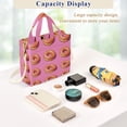 thumbnail image 5 of FORMRS Womens Corduroy Tote Bag Crossbody Shoulder Handbag with Pocket, Pink Doughnuts, 5 of 7