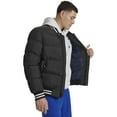 thumbnail image 4 of Men's Champion® Quilted Varsity Puffer Bomber Jacket Color: Tobacco Size: XXL, 4 of 4