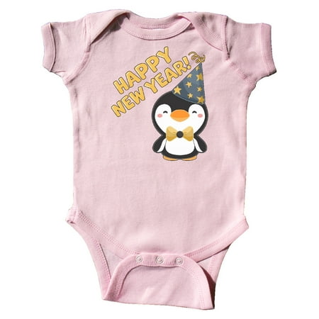 

Inktastic Happy New Year! with Cute Penguin Gift Baby Boy or Baby Girl Bodysuit
