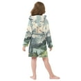thumbnail image 7 of FORMRS Niños Bathrobe Unisex Hooded Robe Soft Plush Pajamas Sleepwear, Size 2-3T, Watercolor Mountatin, 7 of 7