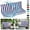Blue White Stripes, variant on DTTRA Outdoor Loveseat Cushion Set, 48 x 24 Inch, Water Repellent, 3-Year Fade Resistant, Patio Furniture Cushions with Removable Cover, Ties and Hidden Zipper for Sofa Bench Couch Pads Set