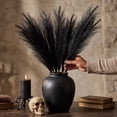 thumbnail image 5 of Black Pampas Grass - 10 Stems Faux Plumes for Vase, Table, and Halloween Decor, 5 of 7