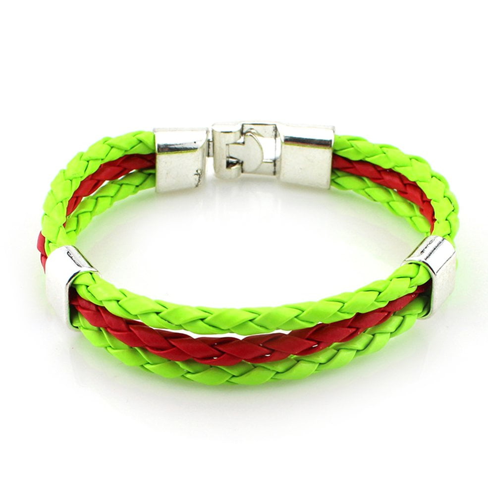 Mall Popular Pick] Meaningful Design Fashionable World Flag Style Leather  Design Bracelets Men Women Football Fans Bracelet Best Jewelry For Girls,  Mom, Dad,boy Gift - Walmart.com