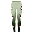 thumbnail image 3 of MKLEKYY Leggings deportivos para mujer, leggings de entrenamiento, pantalones con estampado navideño de bloques de color, leggings elásticos suaves 168, 3 of 4
