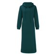 thumbnail image 2 of DondPO Maxi Dress for Women Hoodie Dress Women's Loose Hooded Long Dress Padded Sweatshirt Casual Fashion Dress Large Pocket Dress Casual Dresses Long Sleeve Dress Green Dress 3XL, 2 of 8