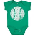 thumbnail image 3 of Inktastic Distressed Baseball in White Boys or Girls Baby Bodysuit, 3 of 5