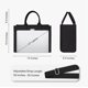 thumbnail image 3 of Bolsa de lona resistente con diseño superior para mujer, color negro, 3 of 8