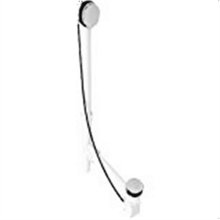 Westbrass D50P27TLE-26 27-Inch Tubular 40 PVC Cable Drive Bath Waste, Polished Chrome