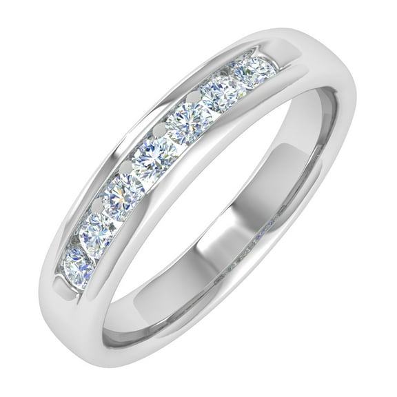 1/4 Carat Diamond Wedding Band Ring in 10K Gold (Ring Size 4.75)