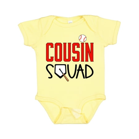

Inktastic Cousin Squad Baseball and Bat Gift Baby Boy or Baby Girl Bodysuit