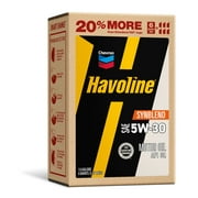Chevron Havoline Synthetic Blend Motor Oil 5W-30, 6 Quart Smart Change Box, 11lbs 12.75in height, 192fl oz