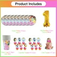 thumbnail image 2 of Princess Birthday 1st Cups Party Supplies Plates Fans Decorations Cake Topper Decor, 2 of 6