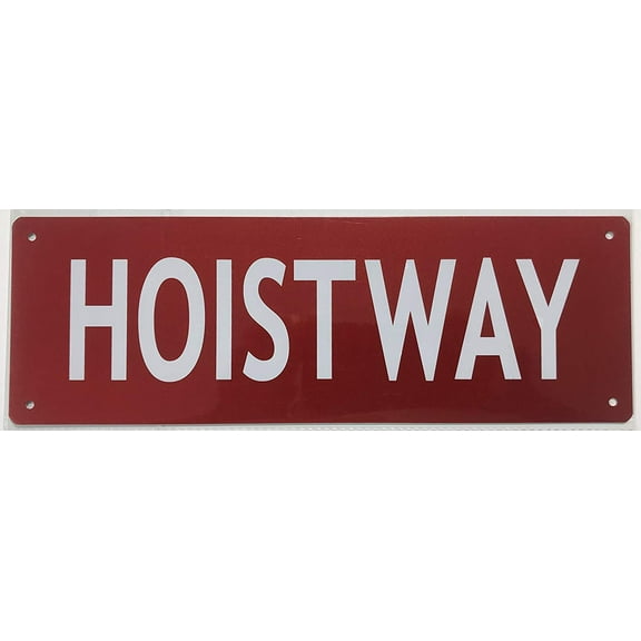 HOISTWAY SIGN - Reflective !!! ( ALUMINUM 4X12)