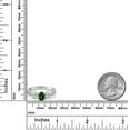 thumbnail image 4 of Gem Stone King 10K White Gold Green Chrome Diopside and Lab Grown Diamond Engagement Ring for Women | 1.82 Cttw | Oval 7X5MM | Gemstone Birthstone | Size 7, 4 of 5
