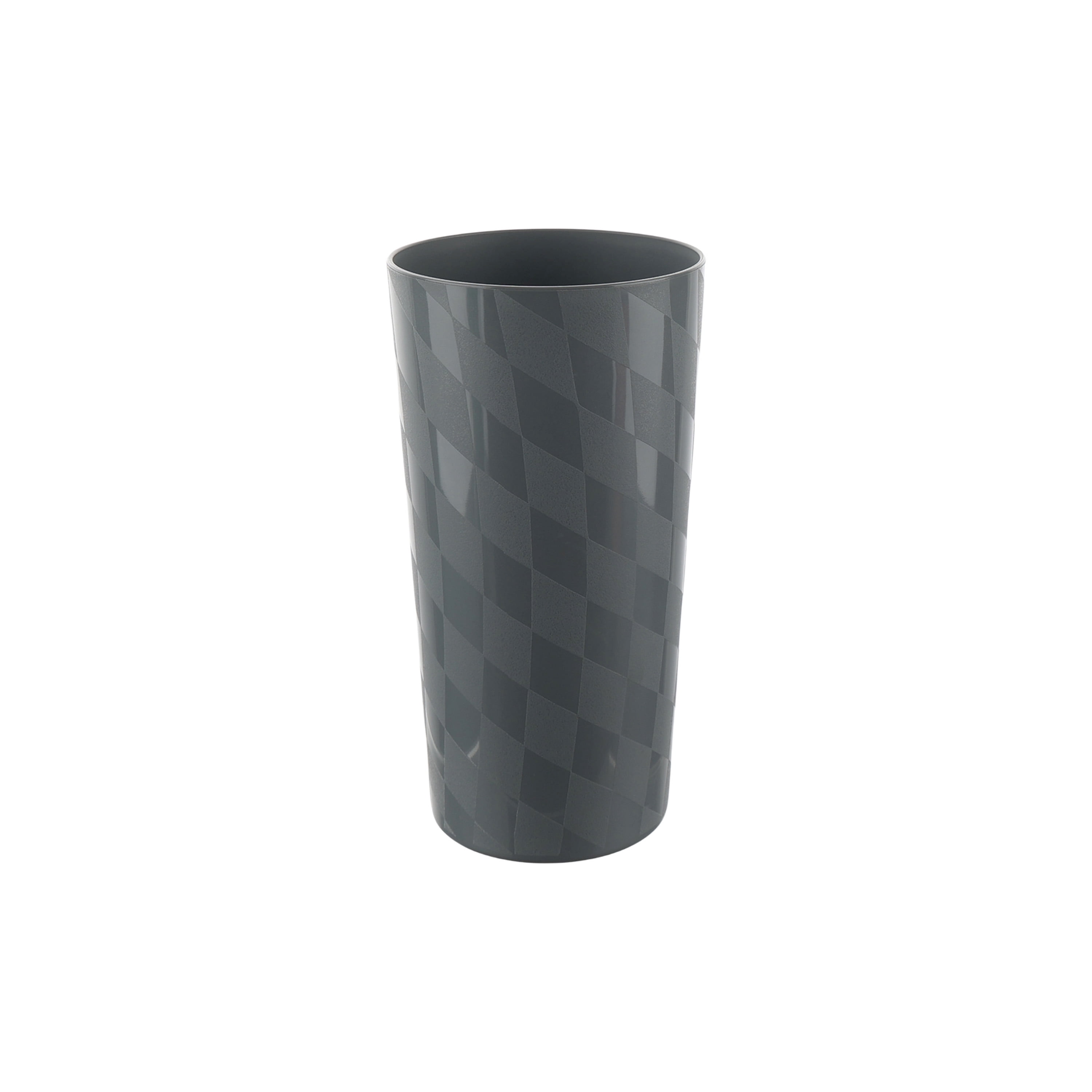Mainstays 30-Piece Plastic Check Pattern Dinnerware Bundle Set, Grey