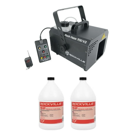 Rockville ROCKHAZE 700 CFM DMX Water Based DJ/Club Haze Machine+(2) Gal Fluid