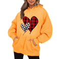 thumbnail image 1 of WEAIXIMIUNG Chandail en Molleton pour Femmes Zip Sans Capuche Col Rond Poche Imprimé Cœur Saint-Valentin Manches Longues, 1 of 3