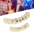 thumbnail image 4 of Hip Hop Teeth Brace, Golden Right Size Wear Resistant Hip Hop Teeth Set Alloy Stylish Exquisite  For Halloween Parties For Fashion Shows, 4 of 8