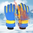 thumbnail image 4 of Karoyedx Gloves for Winter Boys Kids-Winter Snow-Ski-Gloves Youth-Boys-Girls Warm Cold Weather Windproof Gloves for Sport Cycling Dark Blue Size,3-5 Years, 4 of 9