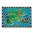 thumbnail image 2 of Island Map Cutting Board, Funny of Treasure Island with a Pirate Ship and Parrot Play Room, Decorative Tempered Glass Cutting and Serving Board, Large Size, Multicolor, by Ambesonne, 2 of 5