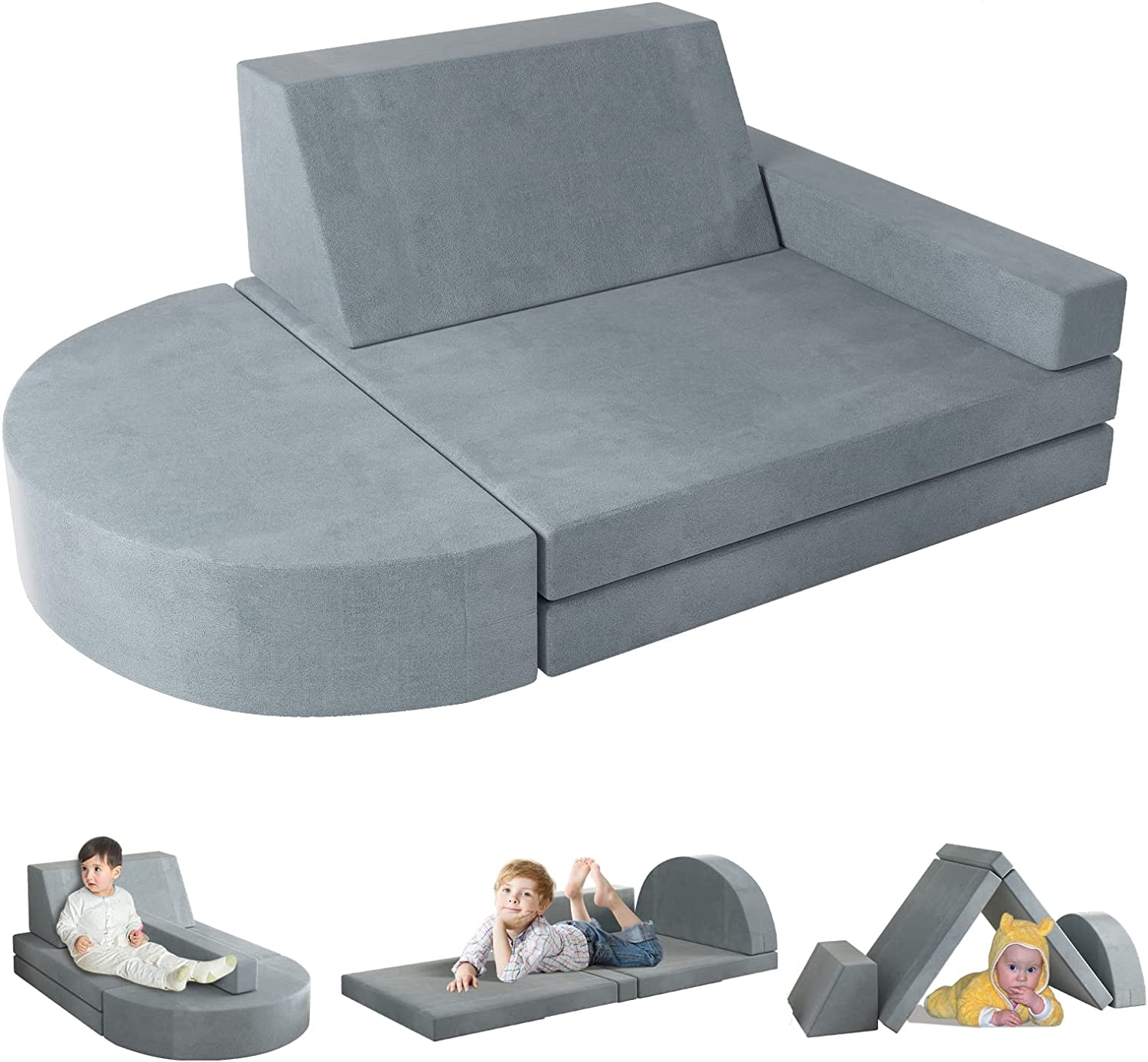 Kids Couch Modular, Linor Toddler Couch for Bedroom, Playroom