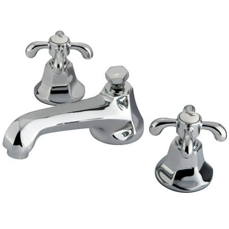 - Kingston Brass French Country Widespread Bathroom Faucet with Drain Assembly