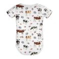 thumbnail image 6 of Watercolor Cows Boho Floral Baby Bodysuit Boy Girl Outfit Gifts Highland Cow Wildflowers Leaves Newborn Infant Onesie Bodysuit, 6 of 7