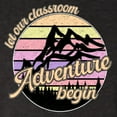 thumbnail image 6 of Wild Bobby Let Our Classroom Adventure Begin Mountain Sunset Light Colors Pop Culture Women Tri-Blend Racerback Tank Top, Vintage Black, Medium, 6 of 6