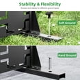 thumbnail image 5 of 72"x47"x16" Outdoor Privacy Screen with Stand Metal Balcony Decorative Screen,Black, 5 of 5