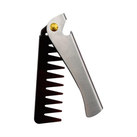 Folding Beard Comb for Men Retro Comb for Travel Stylists Beauty Salon Home Use Fine Tooth