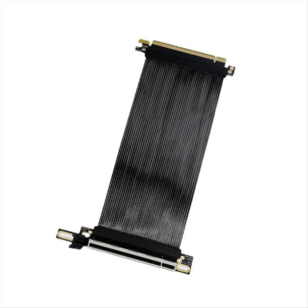 Cable Elevador PCIe 5.0 X16 para H1, Ángulo Recto Invertido de 270°, Plateado, Cable de Extensión para GPU GEN 5/4 de 64 GB/S, 20 cm.