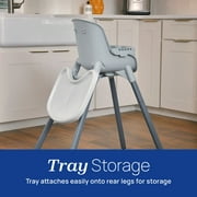 Chicco Zest™ 4-in-1 Multi-Use Folding High Chair, Low Feeding Chair, Toddler Chair, Youth Stool - Seasalt (Grey), New
