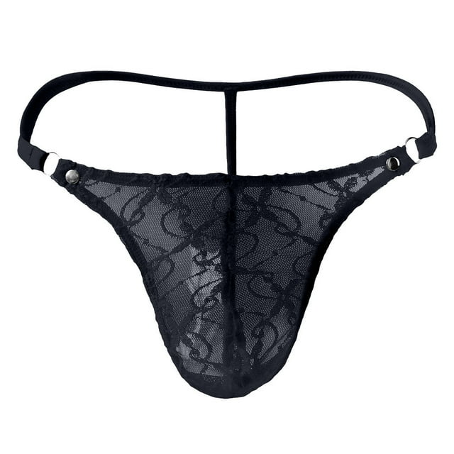 Lingerie Aguichant pour Hommes Pochette en Dentelle et Maille pour Hommes String G-string Tanga T-back Lingerie Culotte